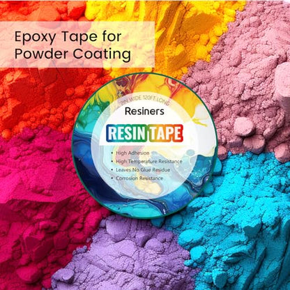 Resiners Resin Tape for Epoxy Resin Molding - 2IN W x 120FT L - Thermal Adhesive Tape, High Temperature Resistance, Easy Peel-Off, Release Resin Tape - WoodArtSupply