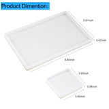 RESINWORLD Resin Tray Mold, 1Pc Thick Rectangle Tray Mold with 4 Pack Square Coaster Molds + Upgrade 10 pcs Silicone Coaster Molds Kit Storage Box ResinWorld