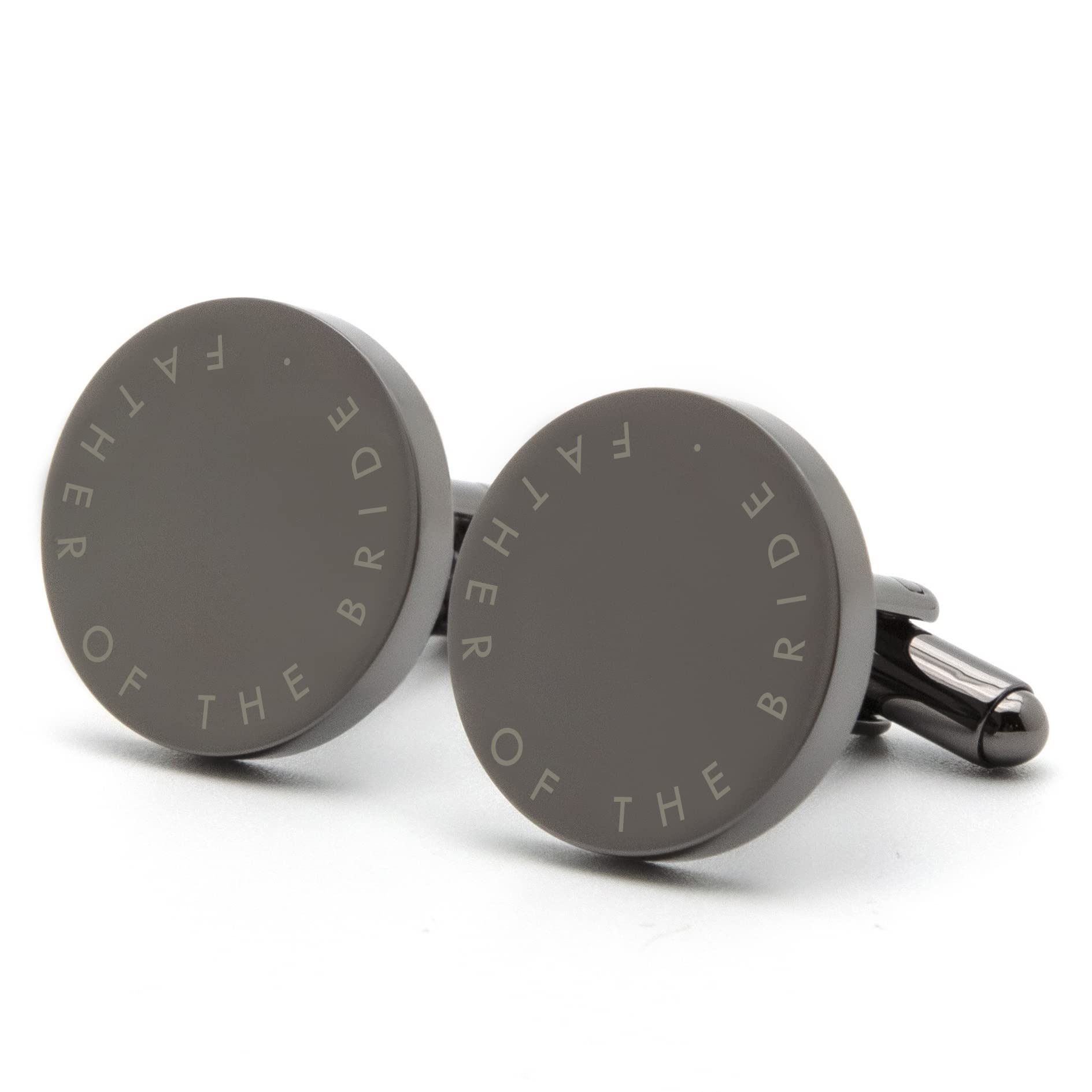 MUUJEE Cufflinks with Engraved Wood Gift Box (Father of the Bride) - WoodArtSupply