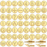 56 Pieces Wood Burning Tip Letter Wood Burning Tip Set Including Alphabet Number Symbol for Wood Burner Craft DIY Embossing Carving Wood Burning Mixweer