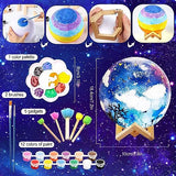kykake Paint Your Own Moon Art Kit, Halloween Gifts DIY Space Toys Lava Art Kit with Plastic Stand, Art Gifts for Teens Girls Boys, Arts and Crafts kykake