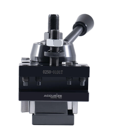 Accusize Industrial Tools 8 Pc AXA Wedge Type Quick Change Tool Post Set for Lathes, Includes 2 Oversize Turning & Facing Holders, Precision Lathe Accusize Industrial Tools