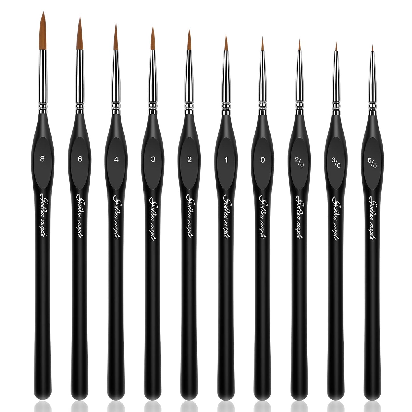 Detail Paint Brushes Set 10pcs Miniature Brushes for Fine Detailing & Art Painting - Acrylic, Watercolor,Oil,Models, Warhammer 40k - WoodArtSupply