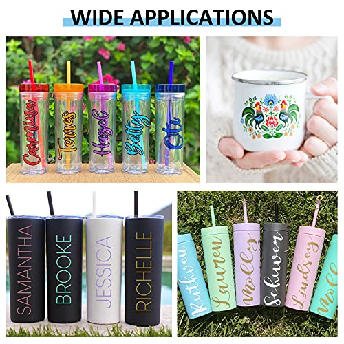 Lya Vinyl 65 Pack Permanent Vinyl, Self Adhesive Vinyl Sheets for Cutting Machine, Permanent Outdoor Vinyl for Party Decoration, Sticker, DIY Mug, Lya Vinyl