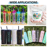 Lya Vinyl 68 Pack Permanent Vinyl, Self Adhesive Vinyl Sheets for Cricut, Permanent Outdoor Vinyl for Party Decoration, Sticker, DIY Mug, Car Decal Lya Vinyl