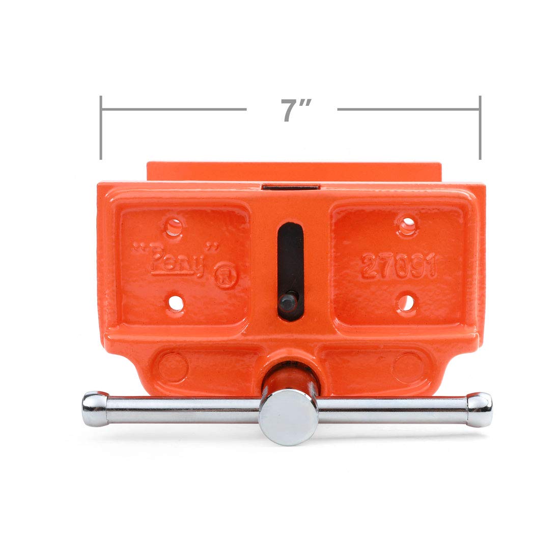 Pony Jorgensen 27091 Medium Duty Woodworker's Vise, Orange, Grey, 9-Inch By 7-Inch - WoodArtSupply