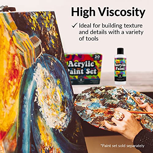 White Acrylic Paint Premium Colors Paint Acrylic | Art Paints for Canvas and Outdoor Painting 8oz 236ml Bottle Titanium White - WoodArtSupply