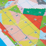 Pack of 2, Fox and Cat Stamped Counted Cross Stitch, Embroidery Beginner Kit with 11 CT Cloth, Needles, Thread Bright Creations