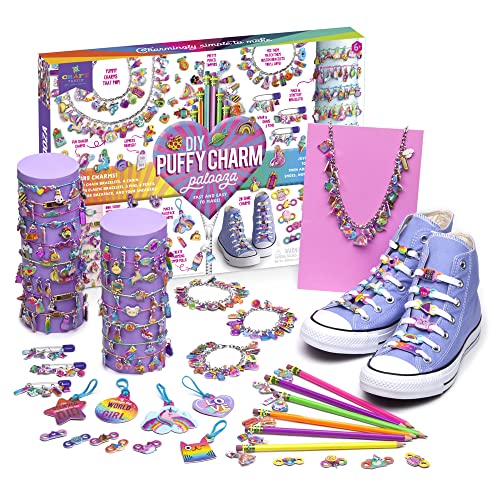 Craft-tastic — Puffy Charm Palooza — DIY Jewelry Craft Kit — Create Personalized Charms Using Easy to Make Puffy Charms — for Kids Ages 6 and Up Craft-tastic