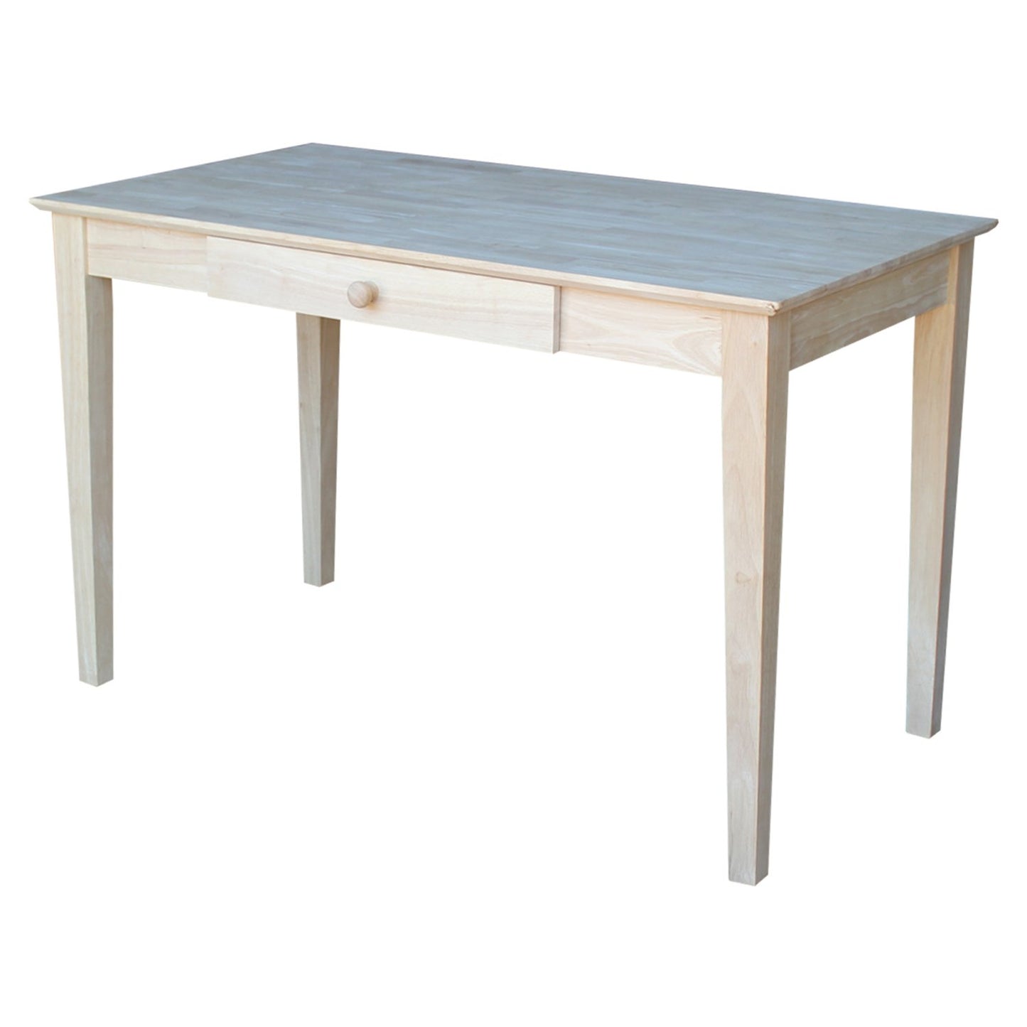 International Concepts Basic Desk with Drawer, Unfinished - WoodArtSupply