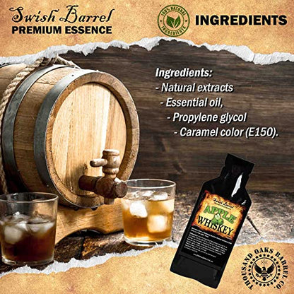 Apple Whiskey Essence | Bootleg Kit Refills | Thousand Oaks Barrel Co. | Gourmet Flavors for Whisky Sour Cocktails | Old Fashioned Mixers and Cooking - WoodArtSupply