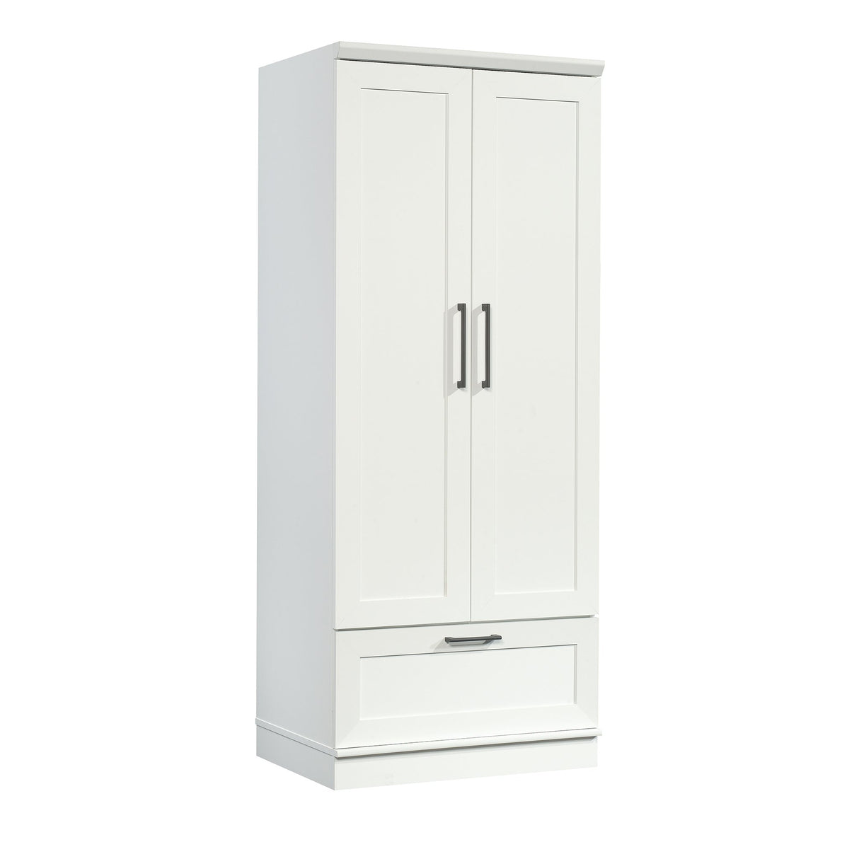 Sauder HomePlus Wardrobe/Pantry cabinets, L: 29.06" x W: 20.95" x H: 71.18", Soft White finish Sauder