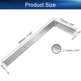 Auniwaig 300mm Stainless Steel Metric Framing L Square Right 90 Degree Angle Ruler Thicken Try Square Ruler Tools for Carpenter Engineer Auniwaig