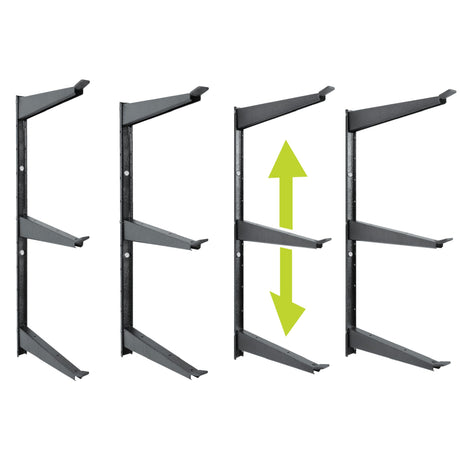 Heavy Duty Wood and Lumber Storage Rack (2-Pack), Holds Up To 960 lbs - Easy to Install Mounted Rack - Steel Construction Storage Solution For Delta Cycle & Home