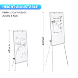 Easel Whiteboard - Magnetic Portable Dry Erase 36 x 24 Tripod Height Adjustable, 3' x 2' Flipchart Easel Stand White Board for Office or Teaching at maxtek