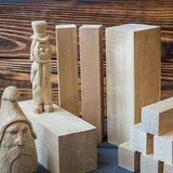 VILLCASE Unfinished Wooden Block :10pcs Whittling Wood Carving Blocks Basswood for Carving Unfinished for Crafts Wooden Block Set Bass Wood for Wood VILLCASE