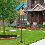 LOPANNY Bird House Pole, 1 Pack 109 Inch Heavy Duty Bird Feeder Pole Mount Kit with 5 Prongs Base for Outdoors, Adjustable Bird Feeder Stand for Wild LOPANNY