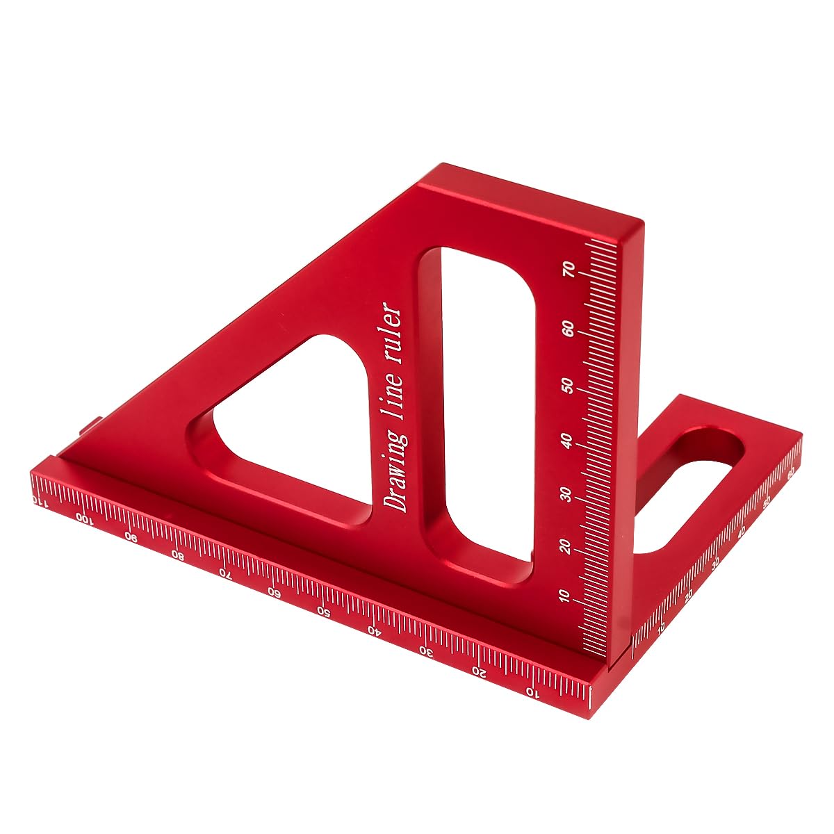 KETIPED 3D Multi-Angle Measuring Ruler,45/90 Degree Aluminum Alloy Woodworking Square Protractor,Drawing Line Ruler, Miter Triangle Ruler High KETIPED