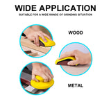 MIDO Professional Abrasive Hook and Loop Hand Sanding Block 5 Inch Mouse and Round Sanding Holder 2 PCS Hand Sanding Pad for Woodworking Hook Backing MIDO Professional Abrasive