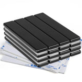 MIKEDE Strong Neodymium Bar Magnets, 16 Pack Black Heavy Duty Magnets with Double-Sided Adhesive, Rare Earth Metal Rectangular Magnetic Bar Magnet MIKEDE