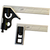 iGaging Square Set 4" Double Square and 6" Combination Square 4R Steel Blade High Precision Woodworking iGaging