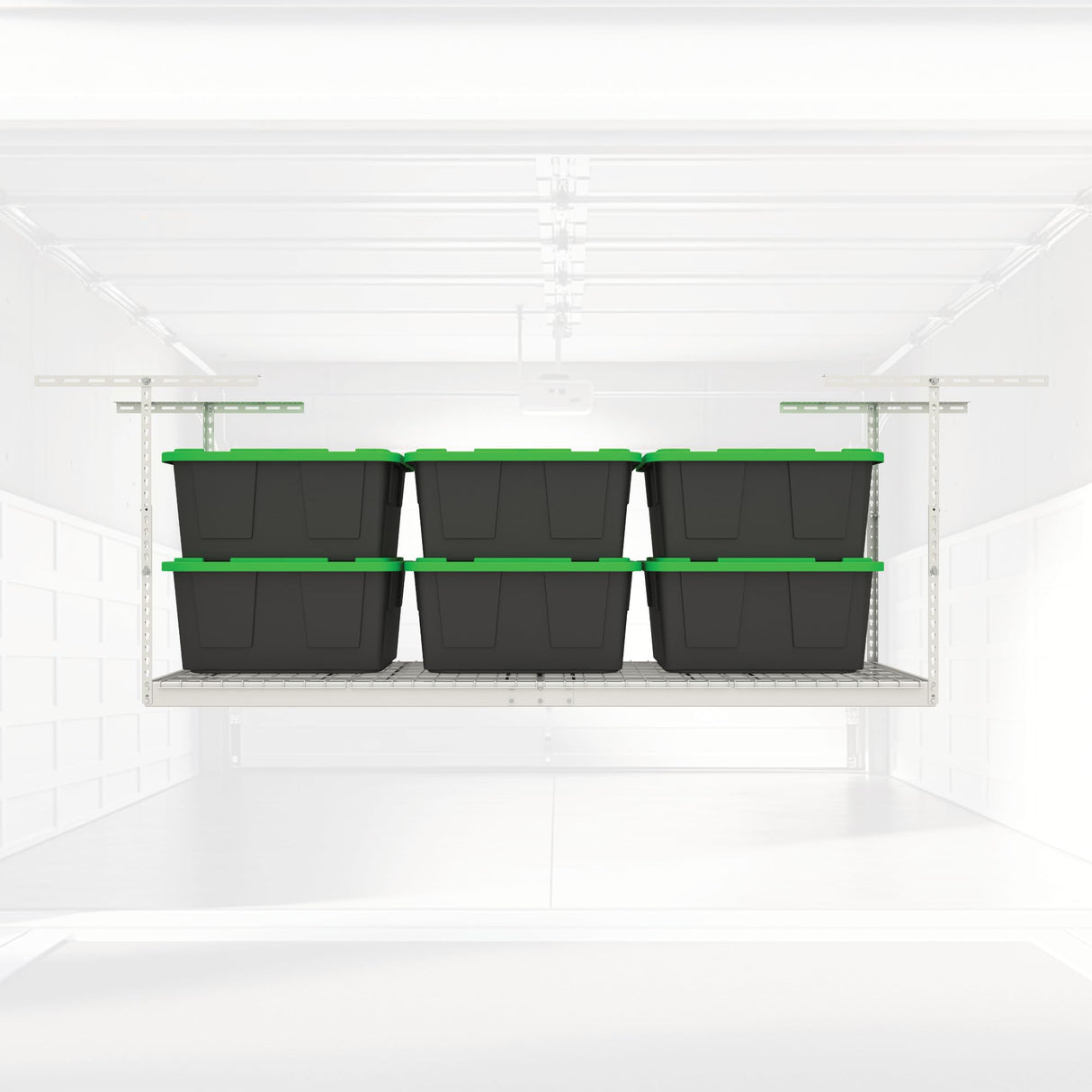 MonsterRax Overhead Garage Storage Rack 2x8, Ceiling Mounted Shelving, Adjustable Hanging Organizer, Heavy Duty Steel, 350 Pound Capacity, Color: MonsterRAX Storage Solutions