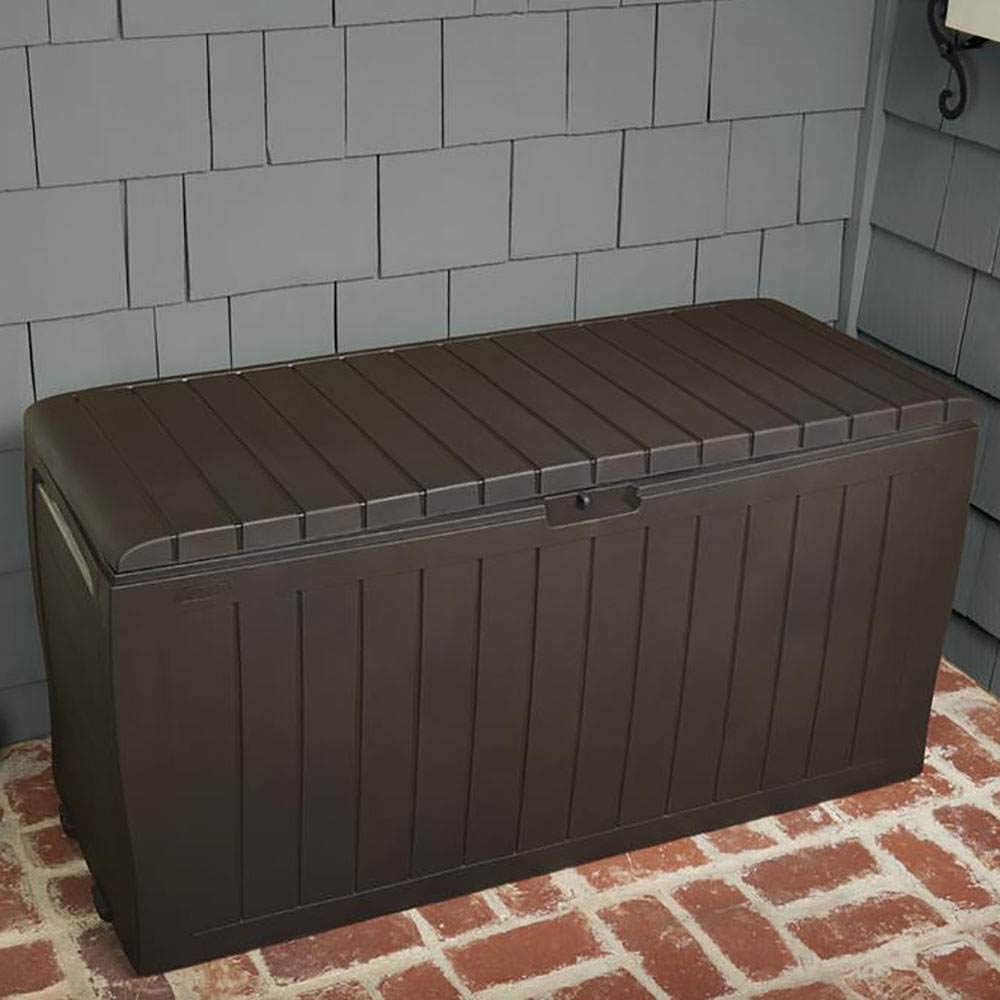 Keter Marvel Plus 71 Gallon Resin Deck Box-Organization and Storage for Patio Furniture Outdoor Cushions, Throw Pillows, Garden Tools and Pool Toys, - WoodArtSupply