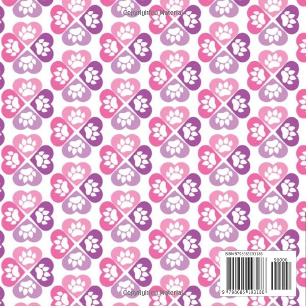 Pink Puppy Dog Scrapbook Paper 20 sheet double sided 4 pattern: printed cute paper pad - Paw Print scrapbooking supplies - puppy pads collection ... WoodArtSupply