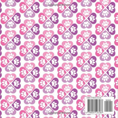 Pink Puppy Dog Scrapbook Paper 20 sheet double sided 4 pattern: printed cute paper pad - Paw Print scrapbooking supplies - puppy pads collection ... - WoodArtSupply