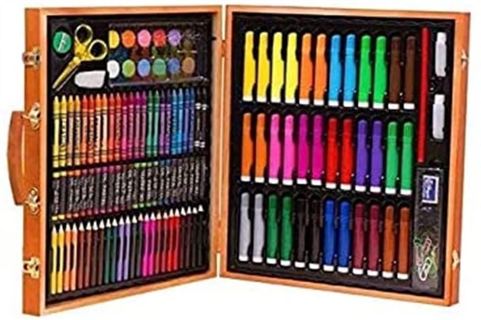 RMENST Art Supplies, 150-Pieces Deluxe Wooden Art Set Crafts Drawing Painting Kit, Creative Gift Box for Adults Artist Beginners Kids Girls Drawing - WoodArtSupply