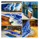 OYOOWOOA Deep Pour Epoxy Resin 4 Gallons Kit 2:1 Liquid Resina Epoxica Transparente Crystal Clear Casting Resin for Garage Floor River Tables Live OYOWOOA