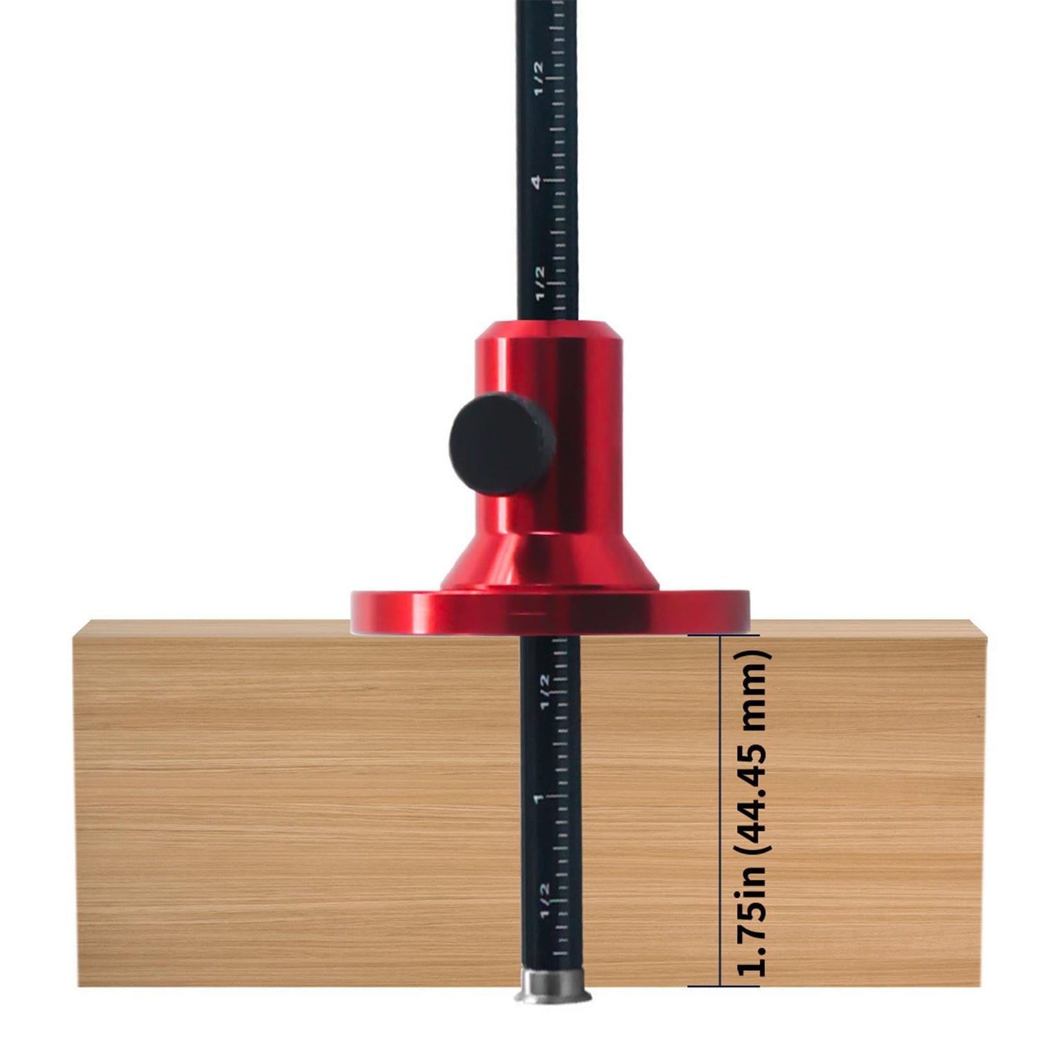 Wheel Marking Gauge, European Style Aluminum Alloy Scriber Woodworking Mortise Parallel Scribing Tool with Knurled Knob, Metric and Inch Scales Fafeicy