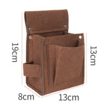 ＫＬＫＣＭＳ Construction Tool Belt Belt Tool Bag Durable Heavy Duty Nail Tool Pouch Bag for Construction Carpenter without Belt Handyman, Brown 13x19x8cm ＫＬＫＣＭＳ