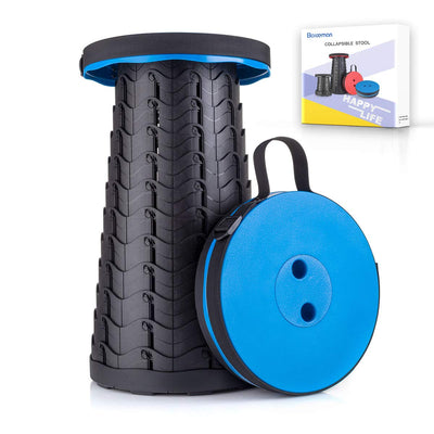 Boreeman Upgraded Folding Stool Lightweight Yet More Sturdy with Load Capacity 400lbs Portable Collapsible Stool Retractable Stool for Camping