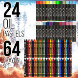 U.S. Art Supply 163-Piece Mega Deluxe Art Painting, Drawing Set in Wood Box, Desk Easel - Artist Painting Pad, 2 Sketch Pads, 24 Watercolor Paint U.S. Art Supply