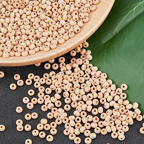 PandaHall 5000pcs 4~5mm Small Unfinished Wood Beads, Natural Wooden Beads Round Spacer Beads Smooth Beads for Bracelet Necklace Jewelry and Crafts - WoodArtSupply