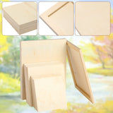 12 Pieces Wood Canvas Boards Unfinished Wooden Panel Boards Wood Paint Pouring Panels for Painting Drawing Home Decor, 3 Sizes Youyole