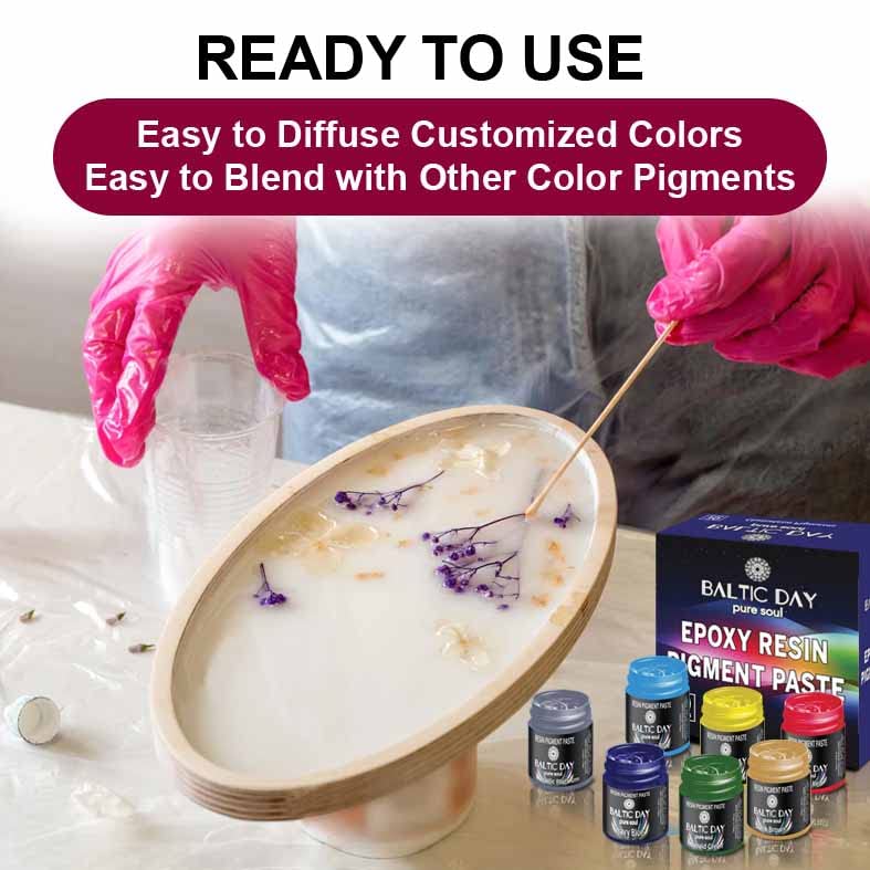 BALTIC DAY - 30 Pigment Pastes for Epoxy Resin Set - Epoxy Resin Color Pigment Paste - Opaque Resin Paste | Epoxy, Resin Art Paste | Resin Paste - WoodArtSupply