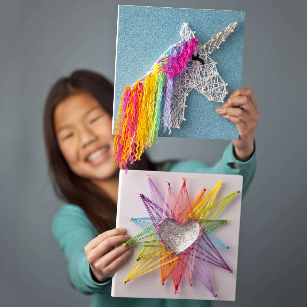 Craft-tastic – String Art – Craft Kit Makes 2 Large Canvases – Unicorn Edition Craft-tastic