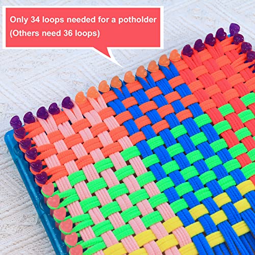 IQKidz Weaving Loom Kit for Kids and Adults - Potholder Weave Looming Toys, Gift for Girls Ages 6 7 8 9 10 11 12 13 Years Old and Above, Square - WoodArtSupply