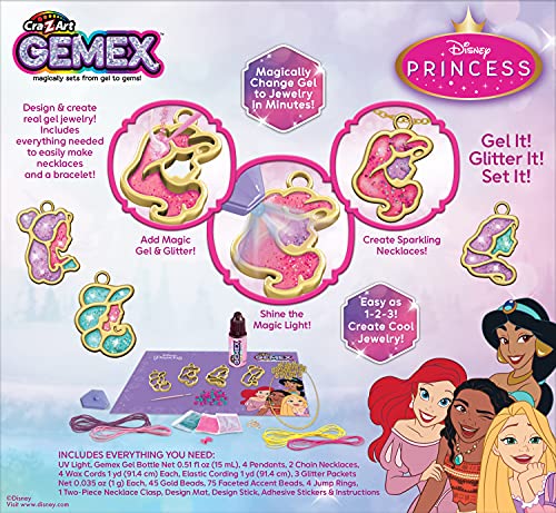 Disney Princess Gemex Sparkling Crystal Jewelry Making Kit - WoodArtSupply