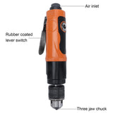 Straight Air Drill Kit Reversible Pneumatic Drill Machine Pneumatic Tools Adjustable Speed 3/8in KP‑555A((American Style)) Walfront