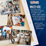 U.S. Art Supply 24 x 36 inch Stretched Canvas 12-Ounce Triple Primed, 3-Pack - Professional Artist Quality White Blank 3/4" Profile, 100% Cotton, U.S. Art Supply