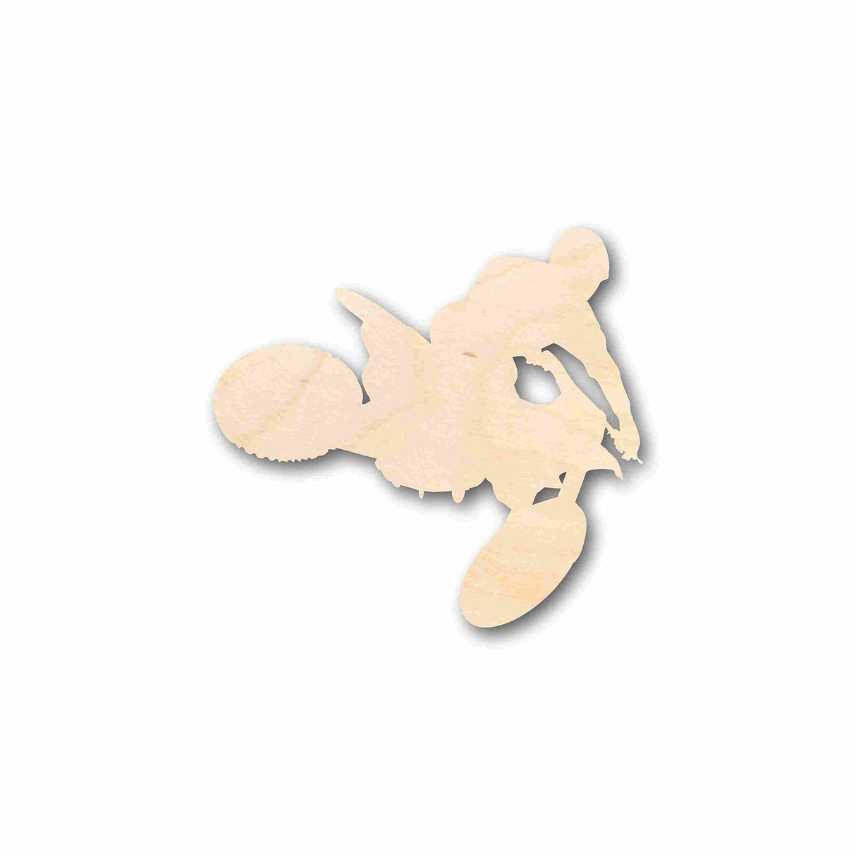 Unfinished Wood Dirtbike Silhouette - Craft- up to 24" DIY 10" / 3/4" 24 Hour Crafts