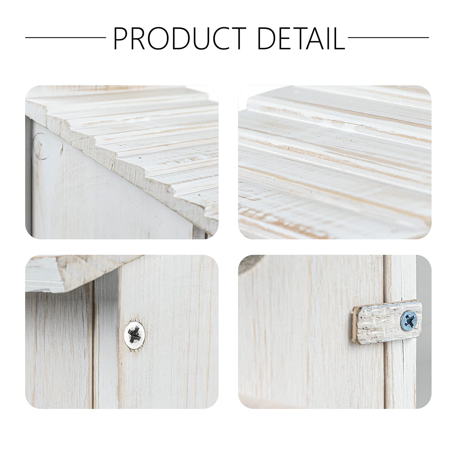 NATUREYLWL Bird House for Outside with Pole for Finch Bluebird Cardinals Garden Wooden Hanging Birdhouses NATUREYLWL