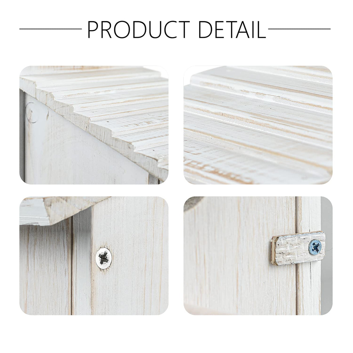 NATUREYLWL Bird House for Outside with Pole for Finch Bluebird Cardinals Garden Wooden Hanging Birdhouses NATUREYLWL