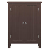 SUPER DEAL Modern Bathroom Floor Storage Cabinet with Adjustable Shelf and Double Door Rust Proof, Living Room Modern Home Furniture Storage SUPER DEAL