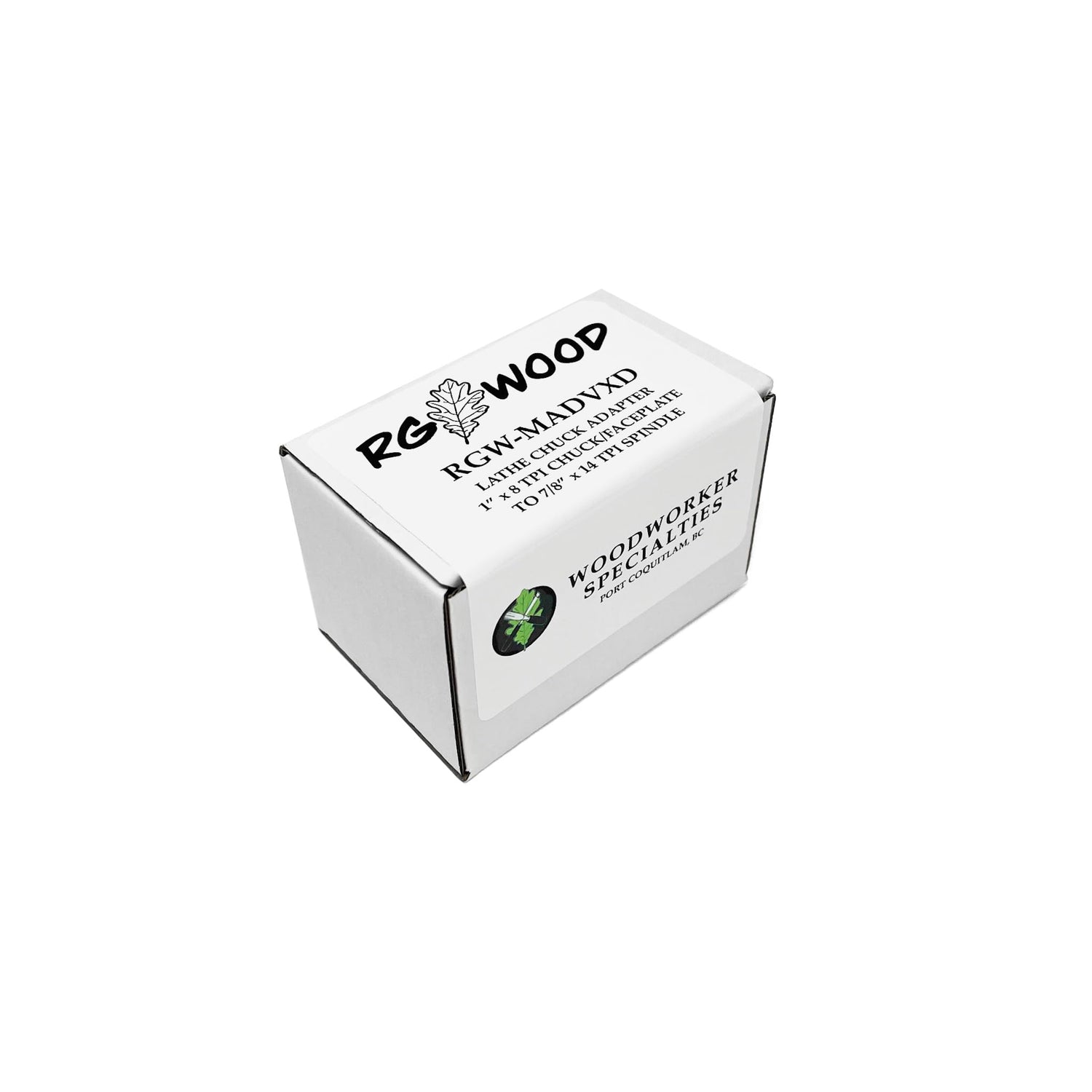 RGWOOD Lathe Chuck Faceplate Adapter from 7/8" x 14 tpi Lathe (Beaver Rockwell etc) to 1" x 8tpi Faceplate or Chuck RGWOOD