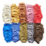 Metallic Epoxy Resin Color Pigment 10 Colors Gold, Silver, Blue and Red Resin Dye Collections Metallic Mica Powders for Lip Gloss with Mixing L5 color