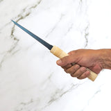 RANSHOU Japanese Pull Saw Woodworking Mini Keyhole Saw 4-3/4" Made in JAPAN, Ryoba Double-Edge Hand Saw for Wood, Plywood, Drywall, Sheetrock, Gypsum RANSHOU